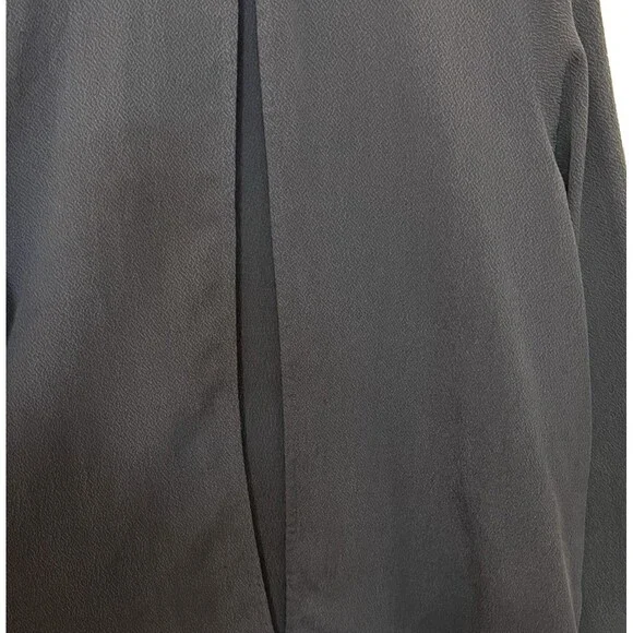 Vintage EILEEN FISHER Dark Blue 100% Silk Open Front Button Cardigan Casual MED - Picture 5 of 7